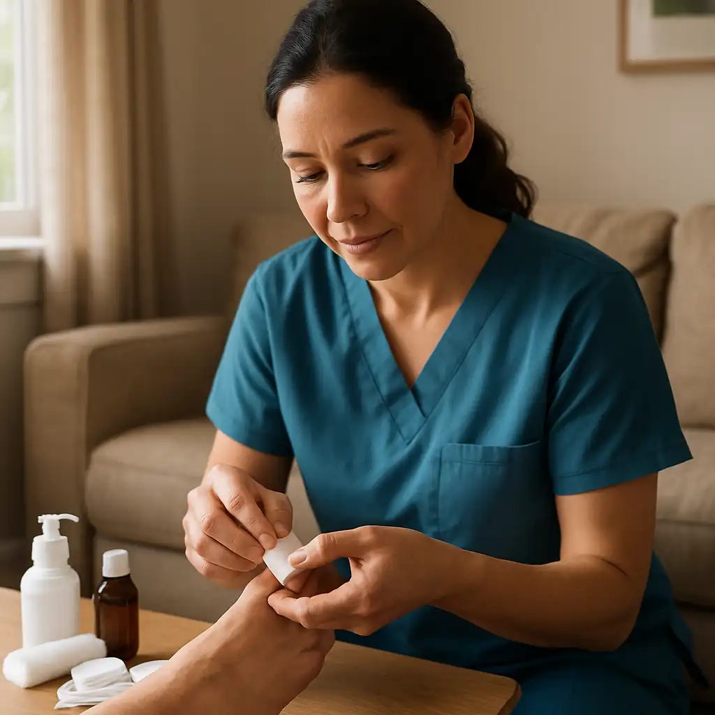 زخم پای دیابتی در منزل مشهد